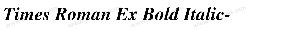 Times Roman Ex Bold Italic字体转换